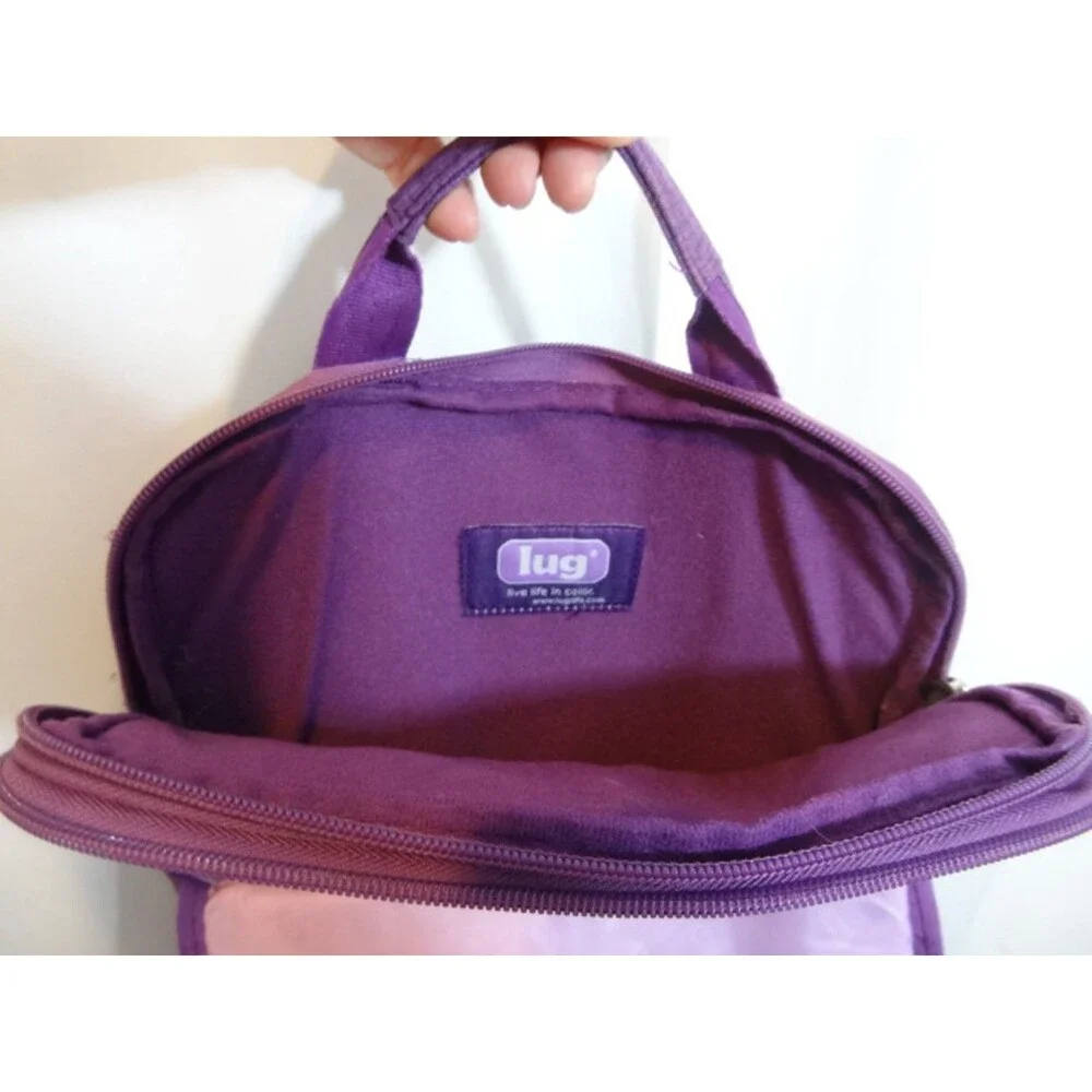 Lug Slider Laptop Tablet Pouch Sleeve - Convertible Travel Bag Purple